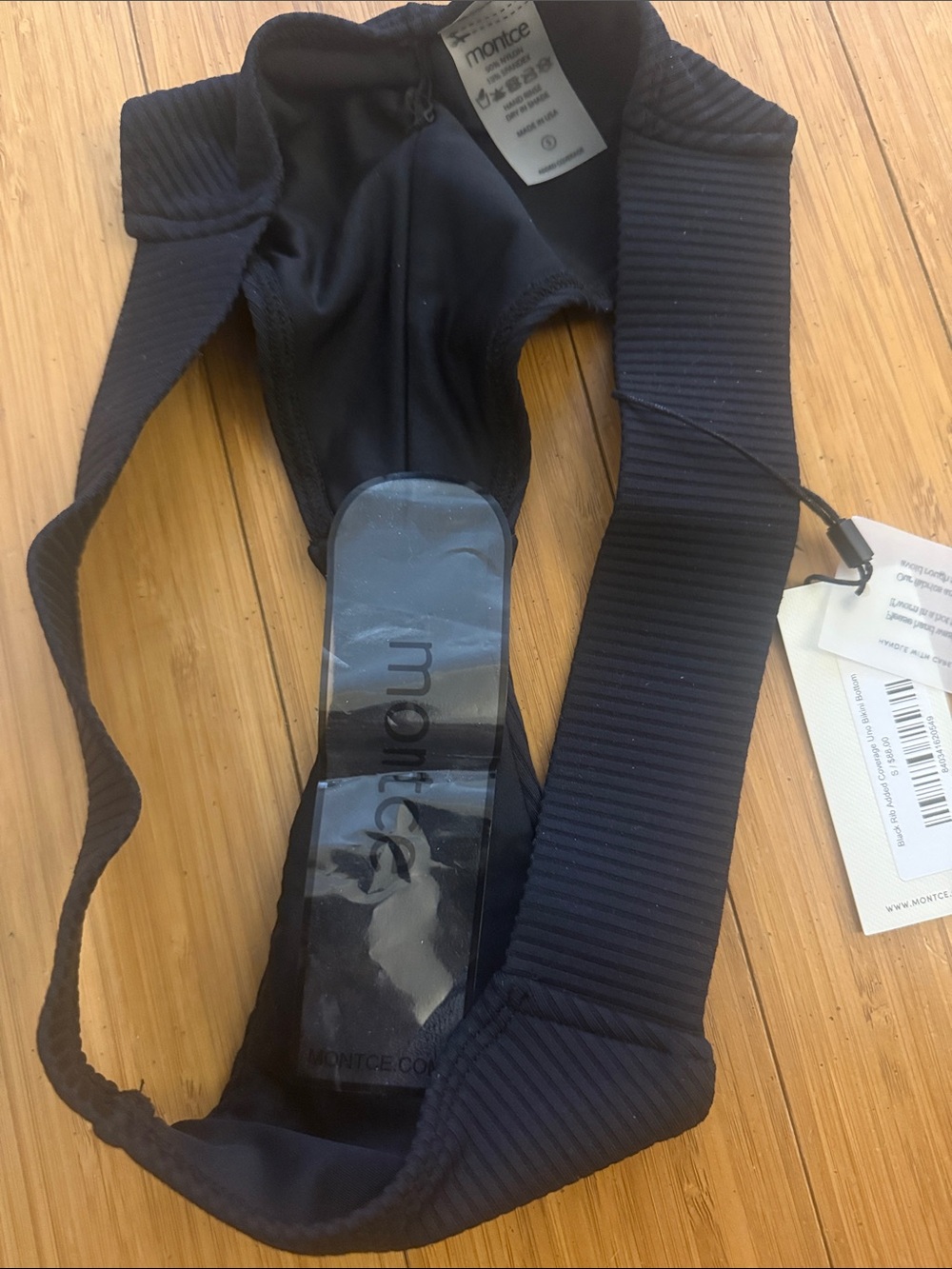 Montce Uno Bikini Bottom | Black Rib - Picture 6 of 14